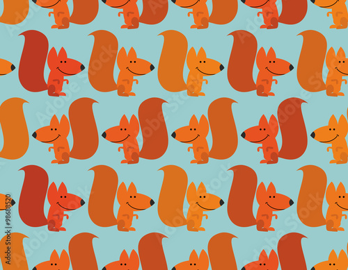 Funny squirrel background. Cute redhead small animal. Rodent fro