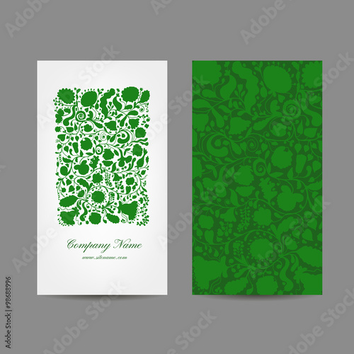 Business card, floral design