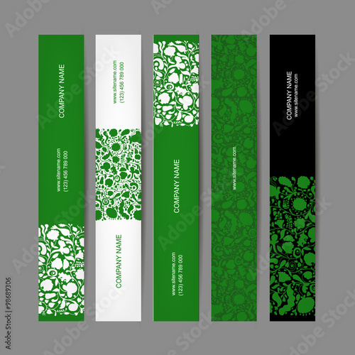 Banners set, floral design