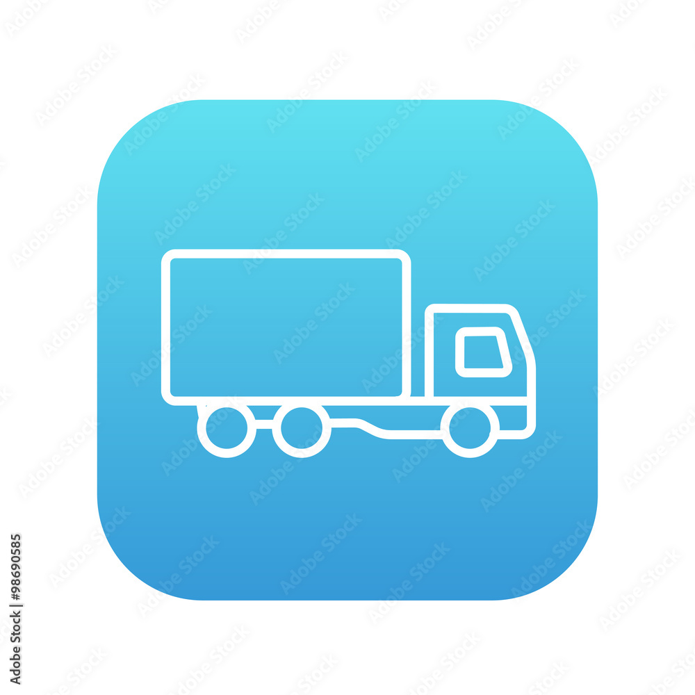 Delivery truck line icon.