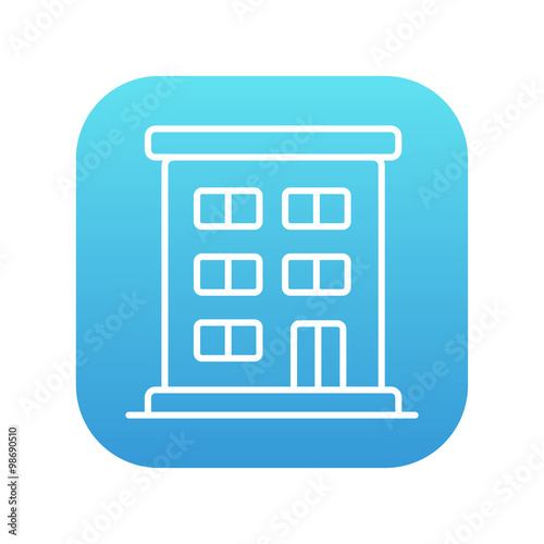 Residential buildings line icon.