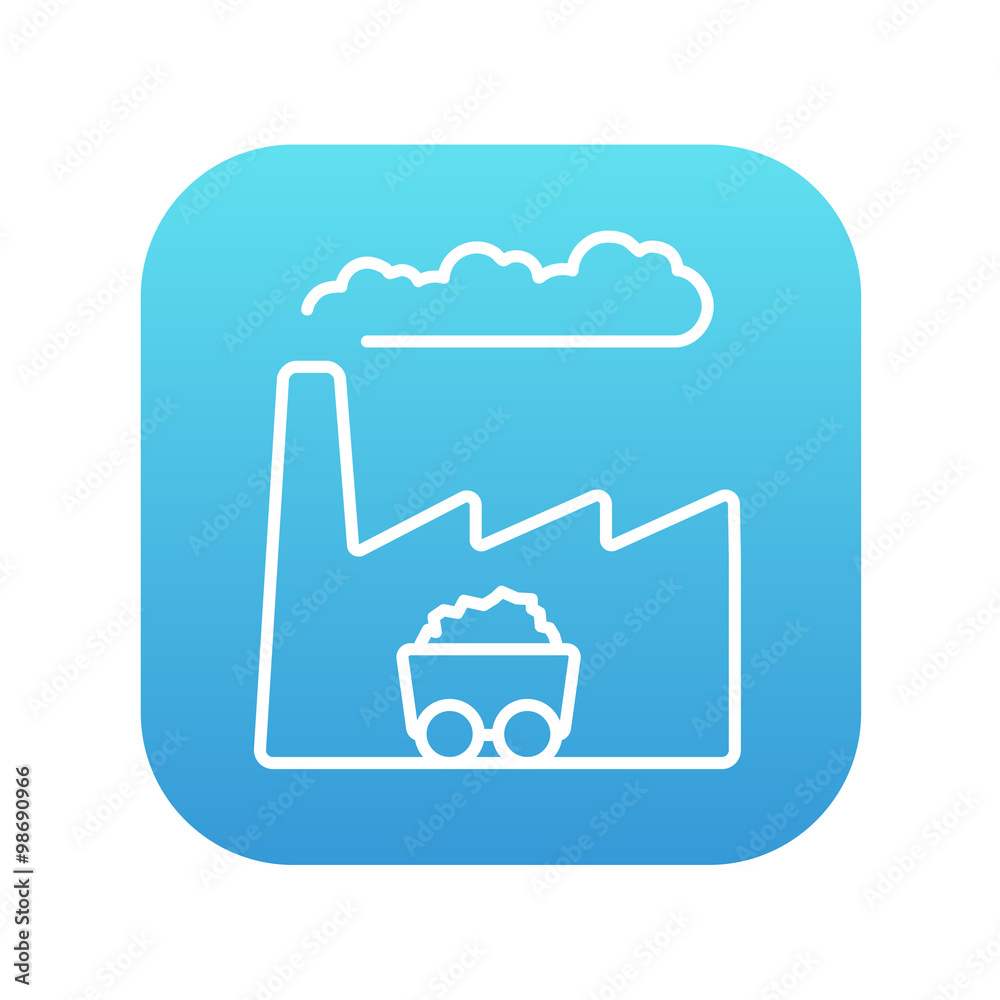 Factory line icon. Factory line icon.
