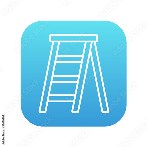 Stepladder line icon.