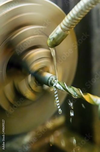 Naklejka Lathe. Drilling details