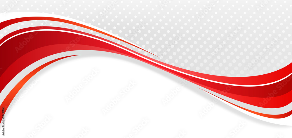 Abstract wavy background. The red lines on a gray background - obrazy, fototapety, plakaty 