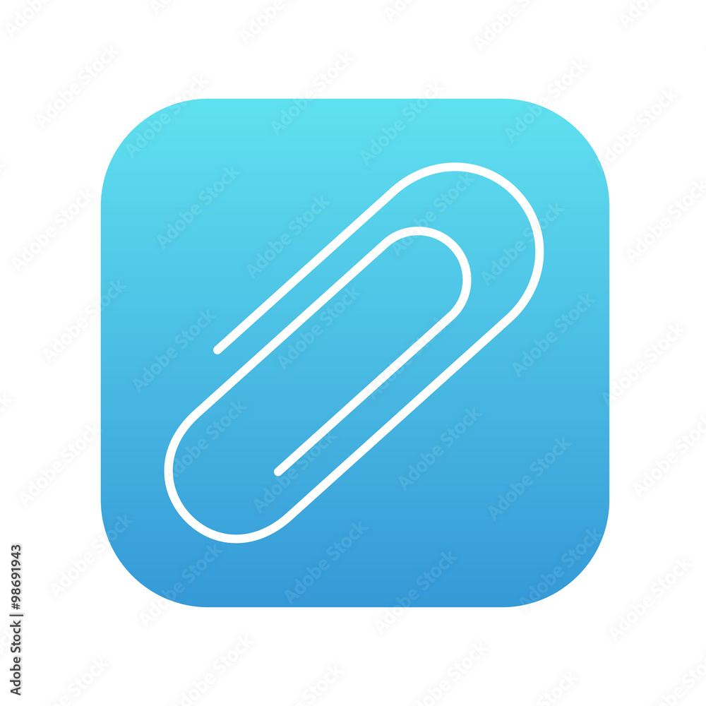 Clip line icon. Clip line icon.