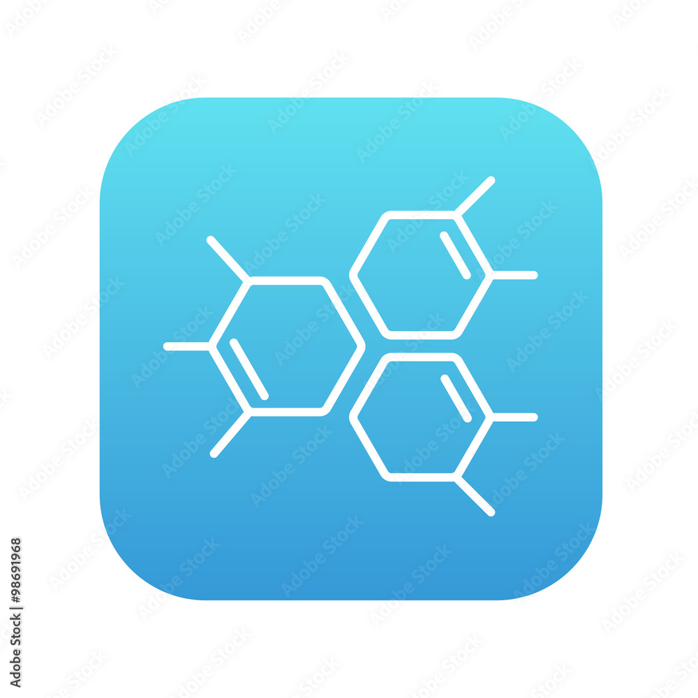Chemical formula line icon. Chemical formula line icon.