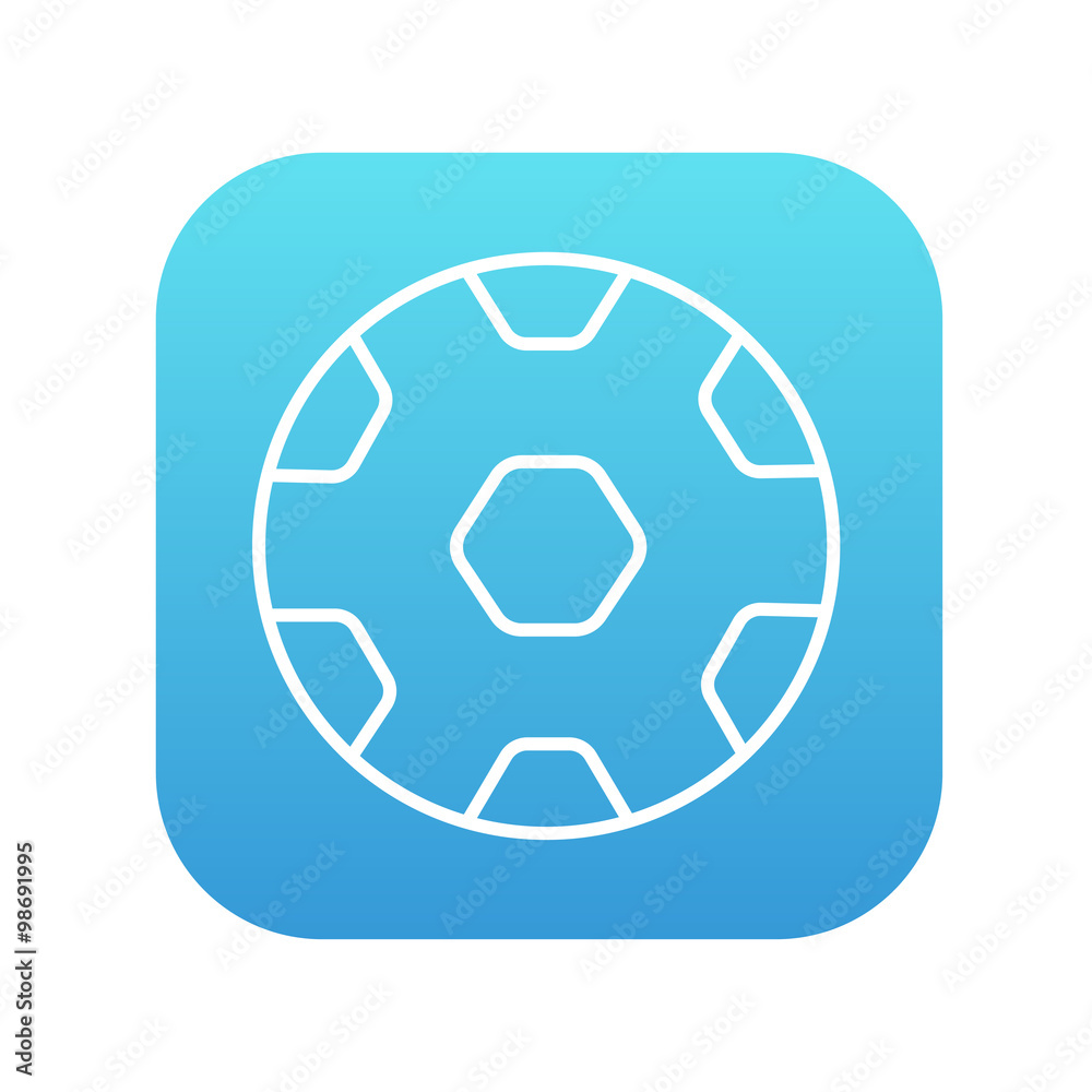 Soccer ball line icon. Soccer ball line icon.