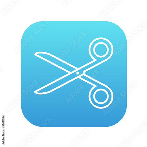 Scissors line icon.