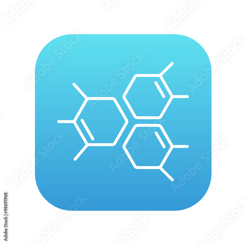 Chemical formula line icon.