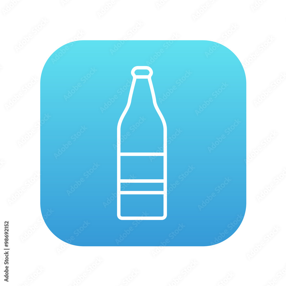 Glass bottle line icon. Glass bottle line icon.
