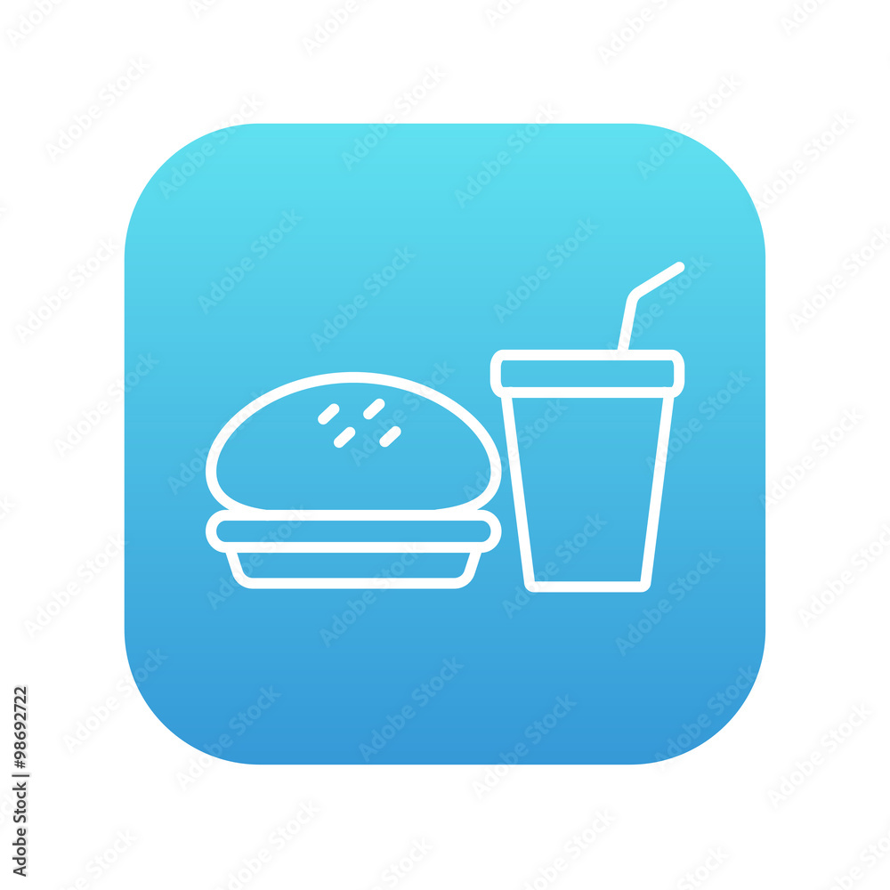 Fast food meal line icon.