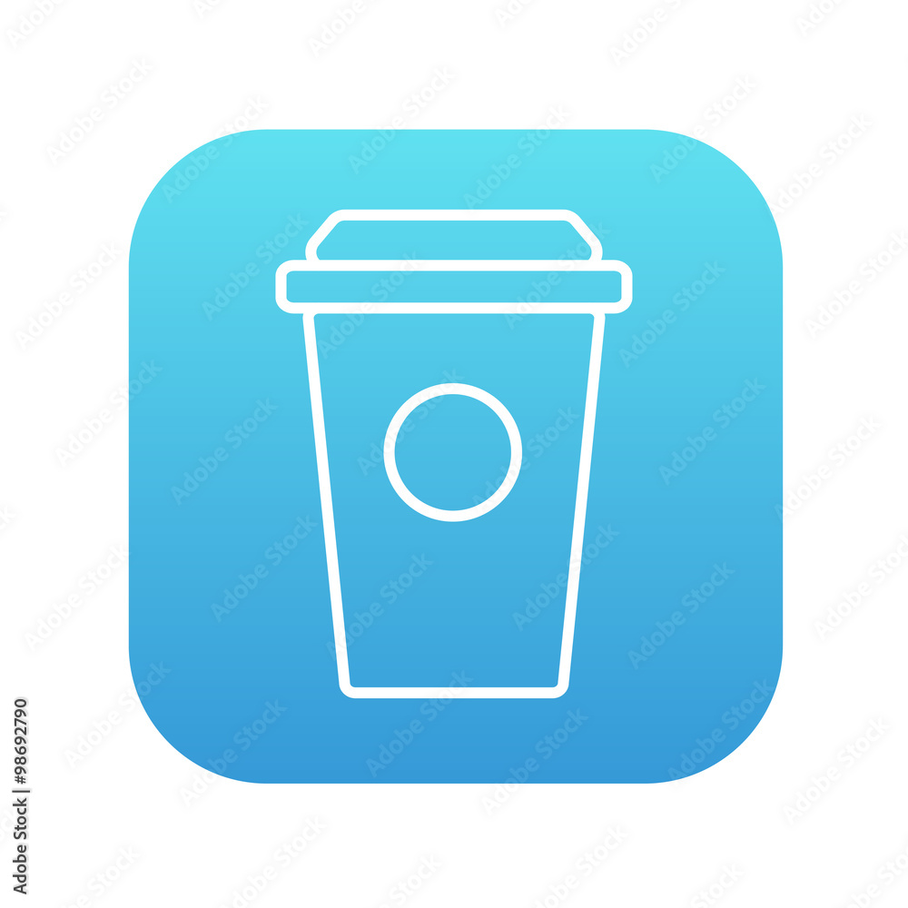 Disposable cup line icon. Disposable cup line icon.