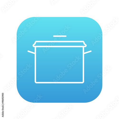 Saucepan line icon.