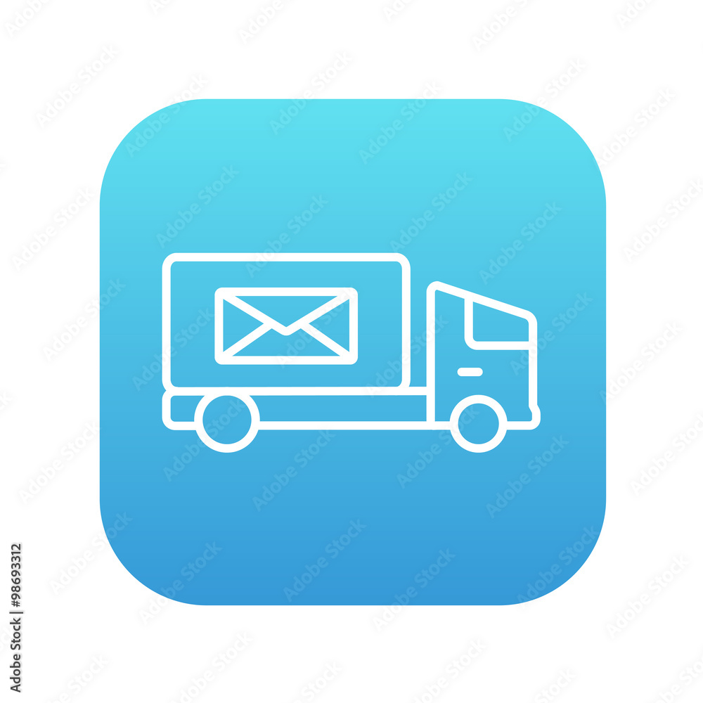 Mail van line icon. Mail van line icon.
