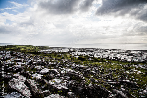 Limestone beach and wild Atlantic, The Burren, Ireland