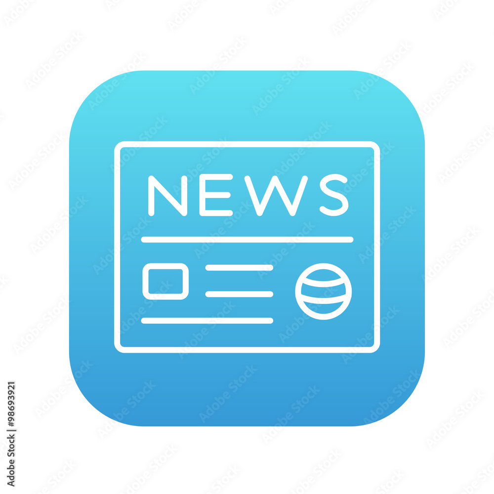 Newspaper line icon. Newspaper line icon.