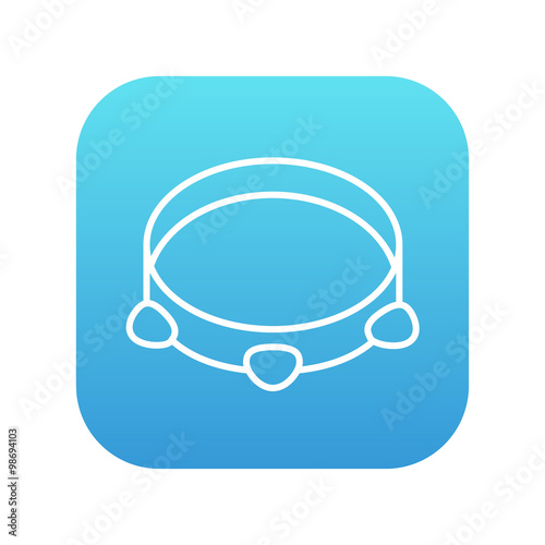 Tambourine line icon.