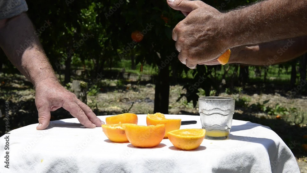 spremuta di arance in campagna