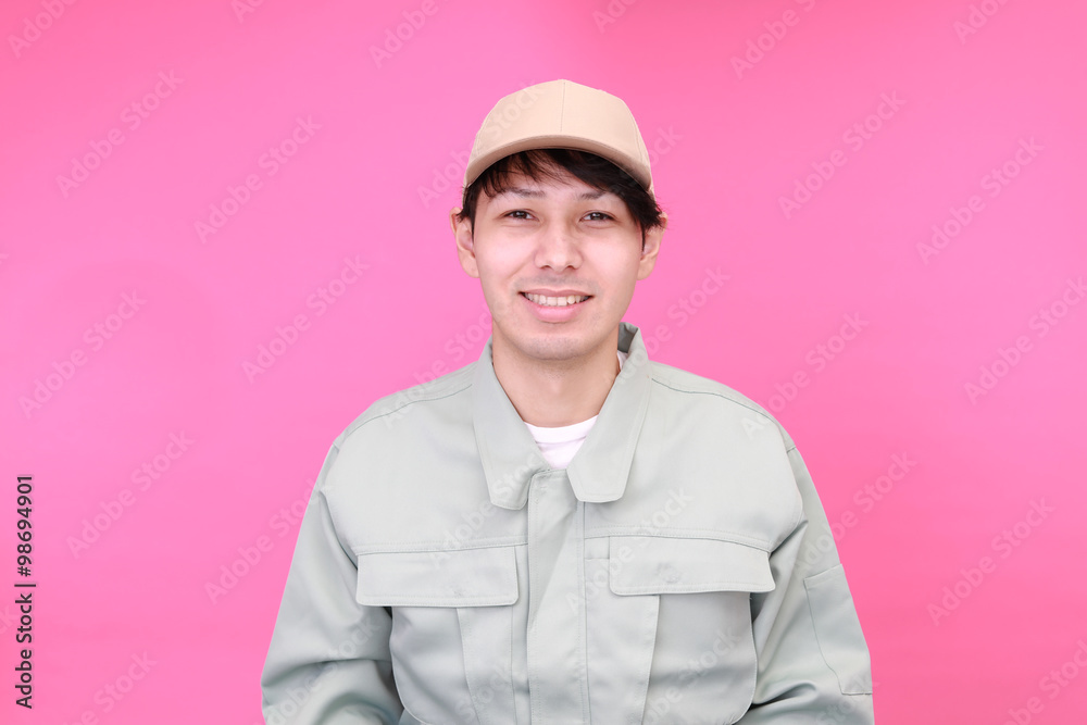 笑顔の作業員 笑顔の作業員