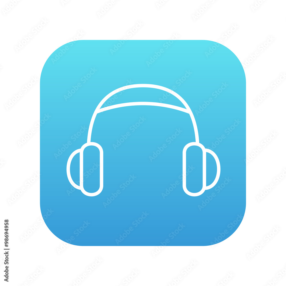 Headphone line icon. Headphone line icon.