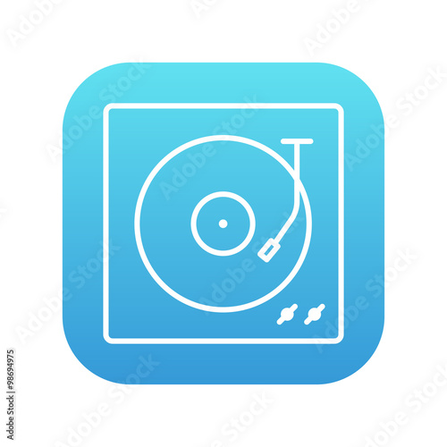 Free Download Turntable line icon. - GFXLoad