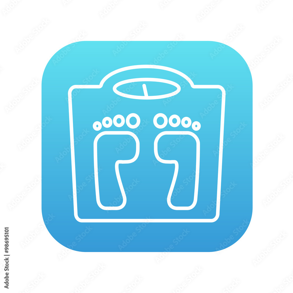 Weighing scale line icon. Weighing scale line icon.