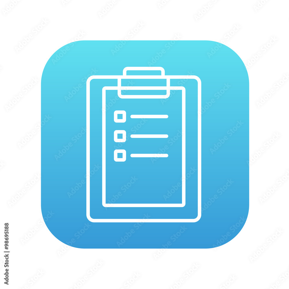 Medical report line icon. Medical report line icon.