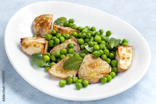 Peas and Potatoes with Mint