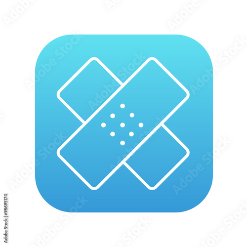 Adhesive bandages line icon.