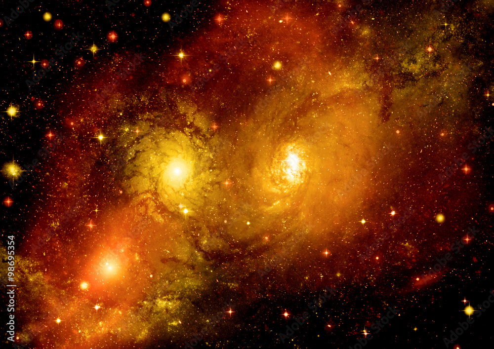 Obraz premium Star field in space and a nebulae