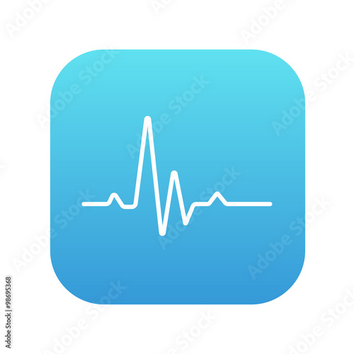 Hheart beat cardiogram line icon.
