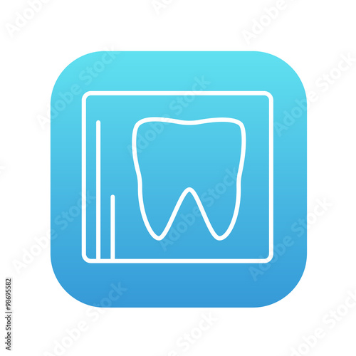X-ray of tooth line icon.