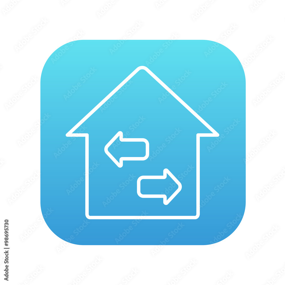 Property resale line icon. Property resale line icon.