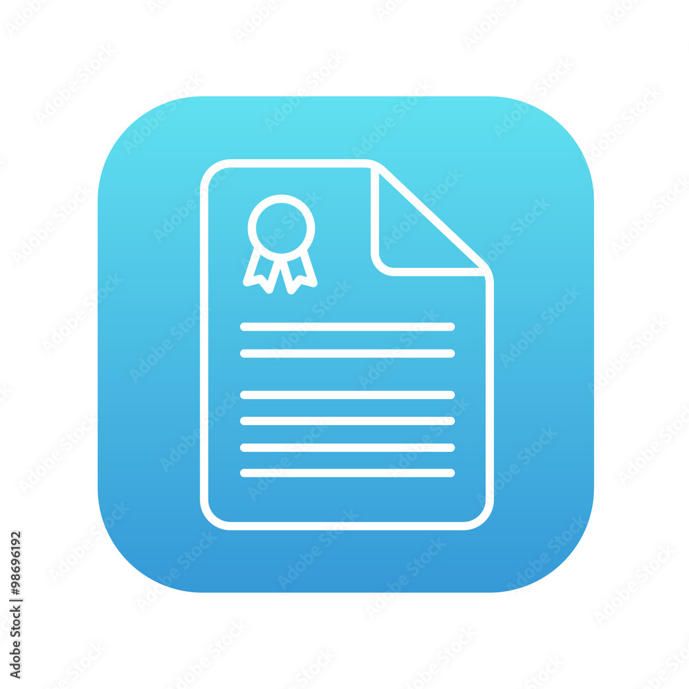 Real estate contract line icon. Real estate contract line icon.