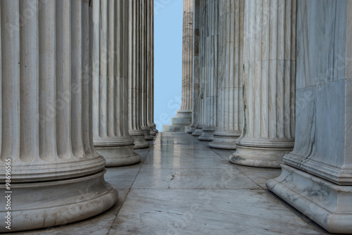 Greek columns in Athens, Greece