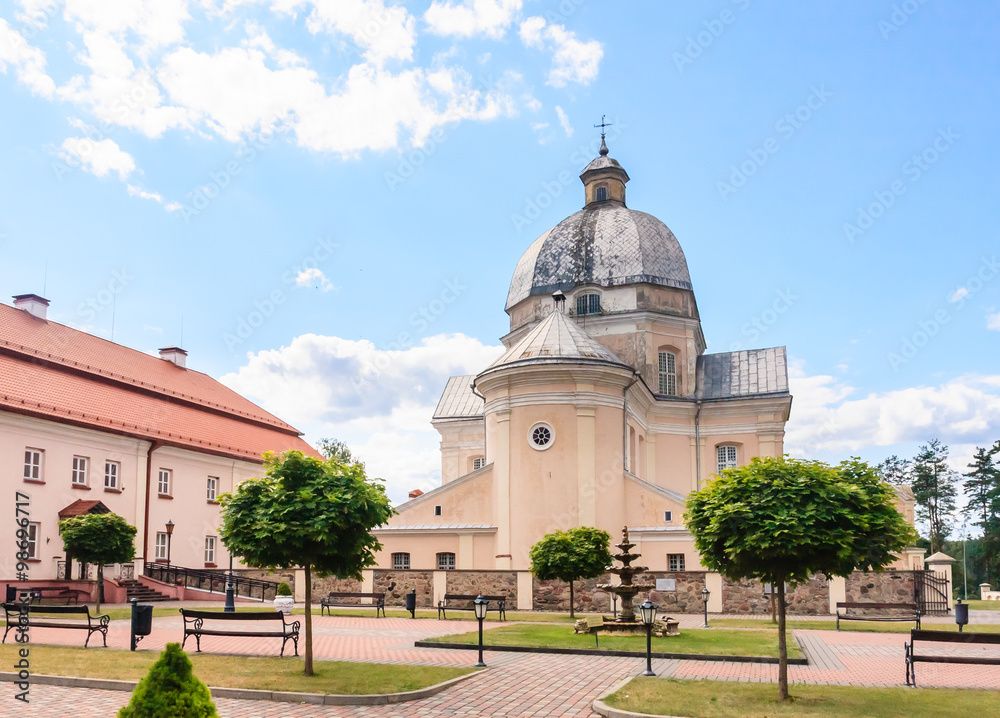 Catholic church of the Holy Trinity and Dominican Monastery. Liskiava. Lithuania
