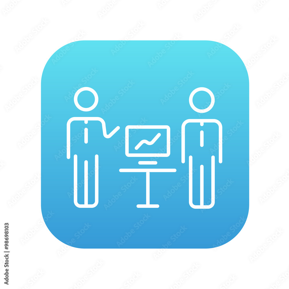 Business presentation line icon Business presentation line icon