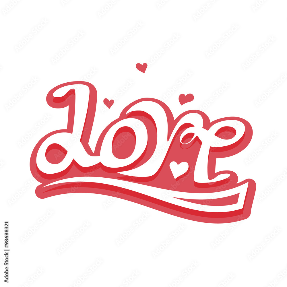 Valentine day background with word love Valentine day background with word love