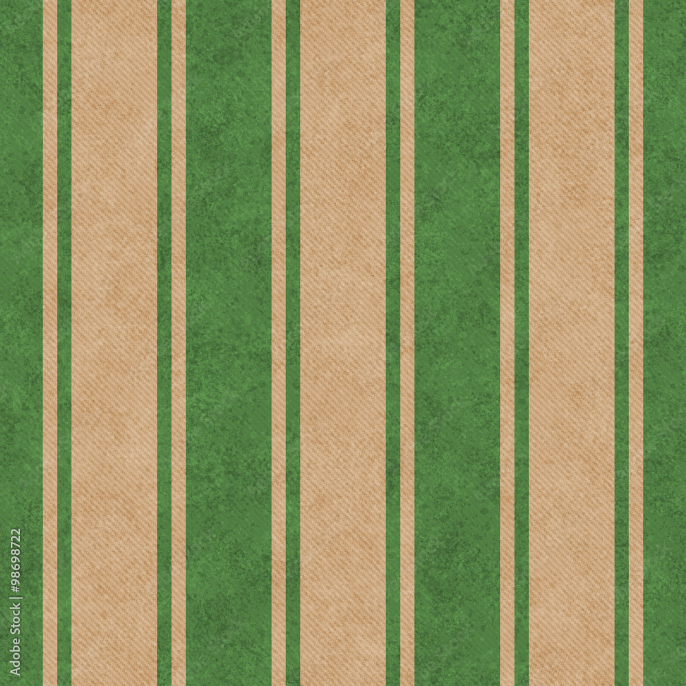 Fototapeta premium Green and Beige Striped Tile Pattern Repeat Background