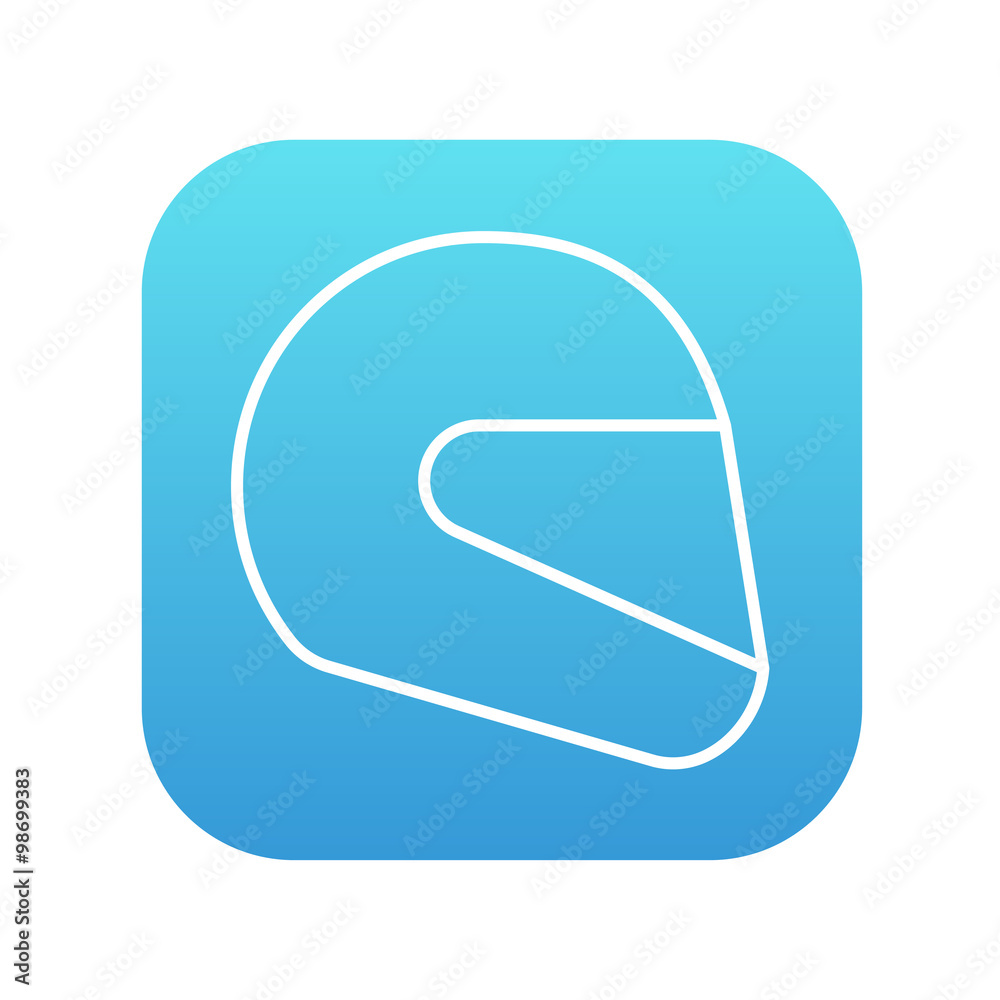 Motorcycle helmet line icon. Motorcycle helmet line icon.