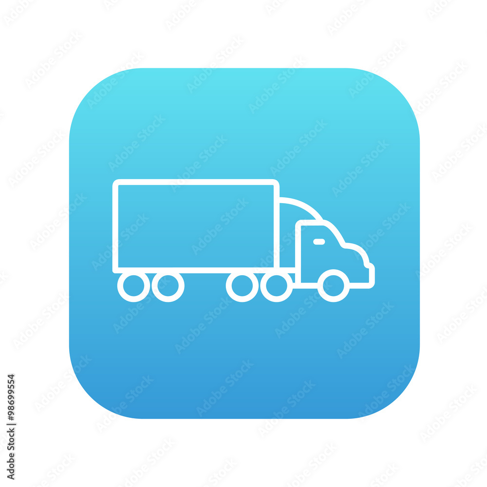 Delivery truck line icon. Delivery truck line icon.