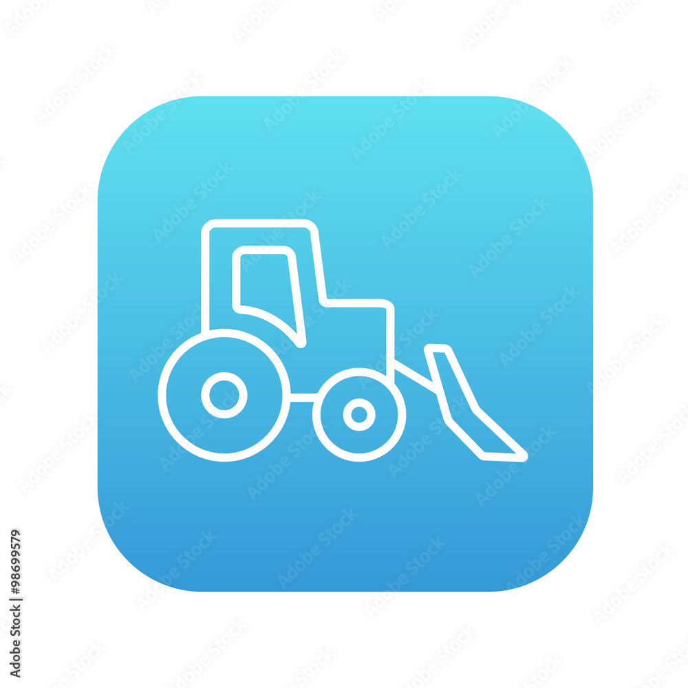 Bulldozer line icon. Bulldozer line icon.