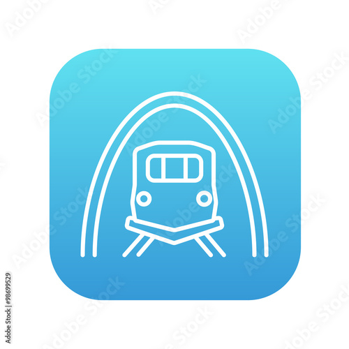 Railway tunnel line icon.