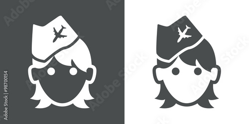 Icono plano azafata #1