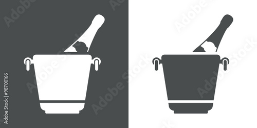 Icono plano botella de champan #2