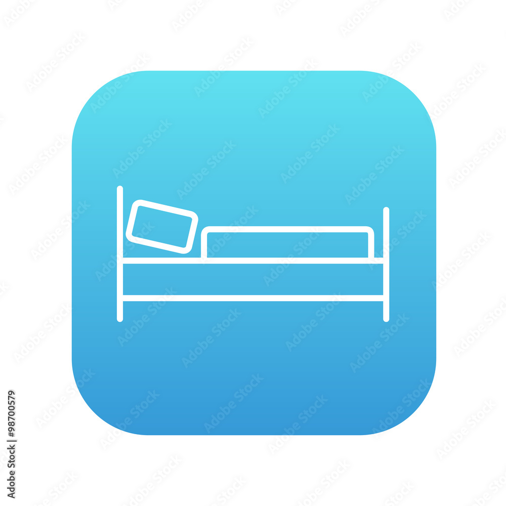 Bed line icon. Bed line icon.
