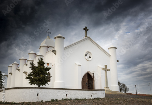 S. Domingos white church, Mina de Sao Domingos village, Mértola, Portugal photo