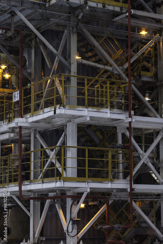 industrial construction of production petrochemical plant