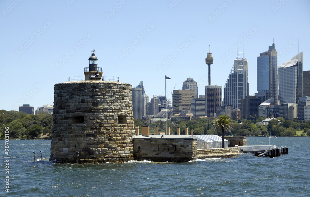  Fort Dennison, an island  in Sydney Harbour,Australia.